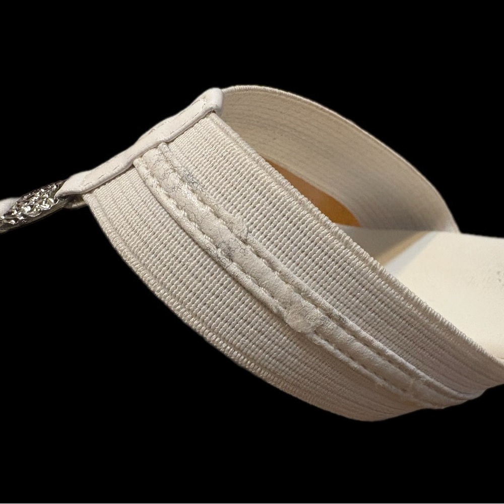 Nine West White Sandals with Silver Detail - Picture 5 of 6
